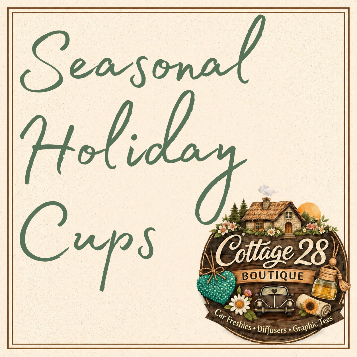 Seasonal Holiday Cup Wrap/Decals