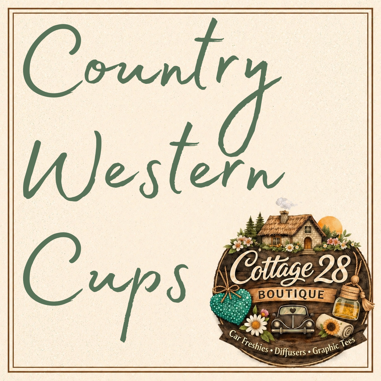 Country Western Cup Wrap/Decals