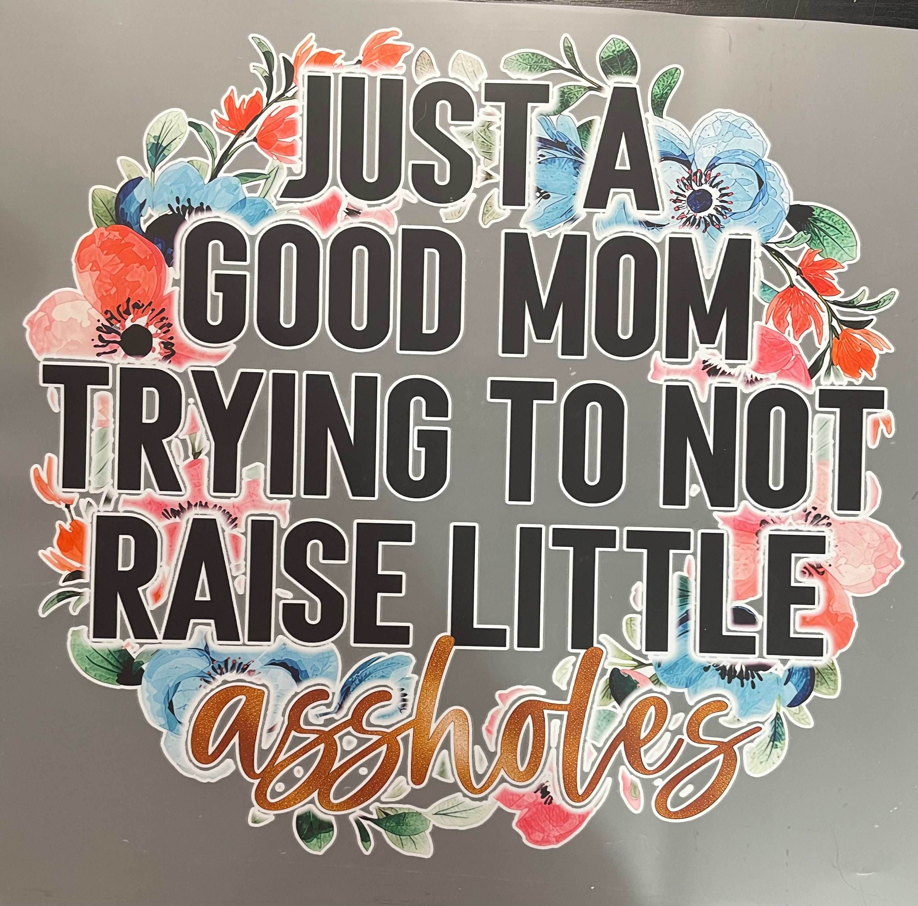 Mom trying not to raise a**holes