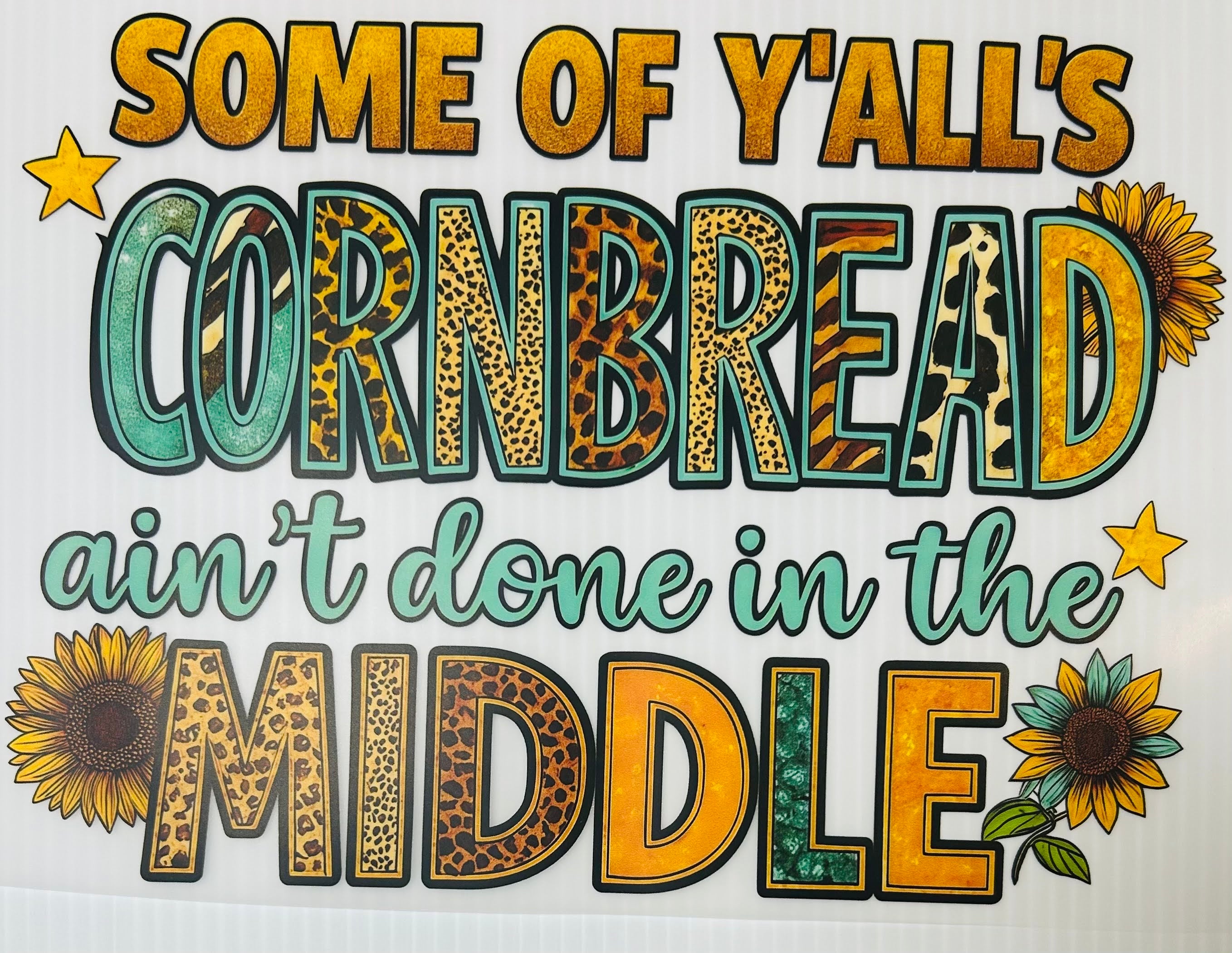 Cornbread ain't done in the middle