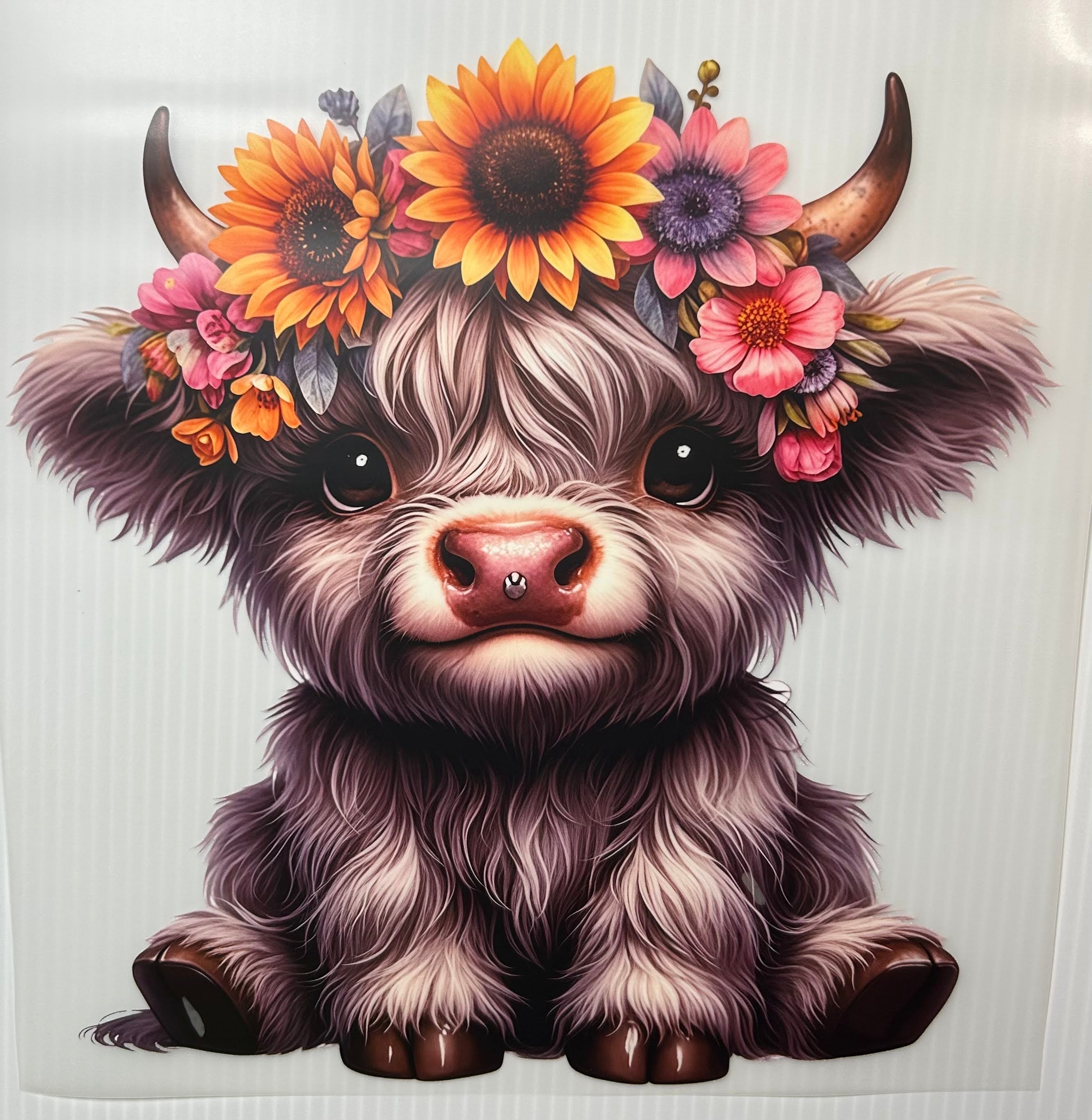 Floral crown cow
