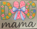 Green/pink dog mama