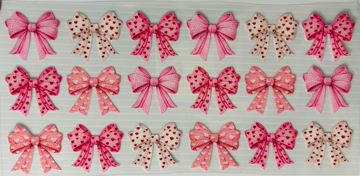 Pink hearted bows