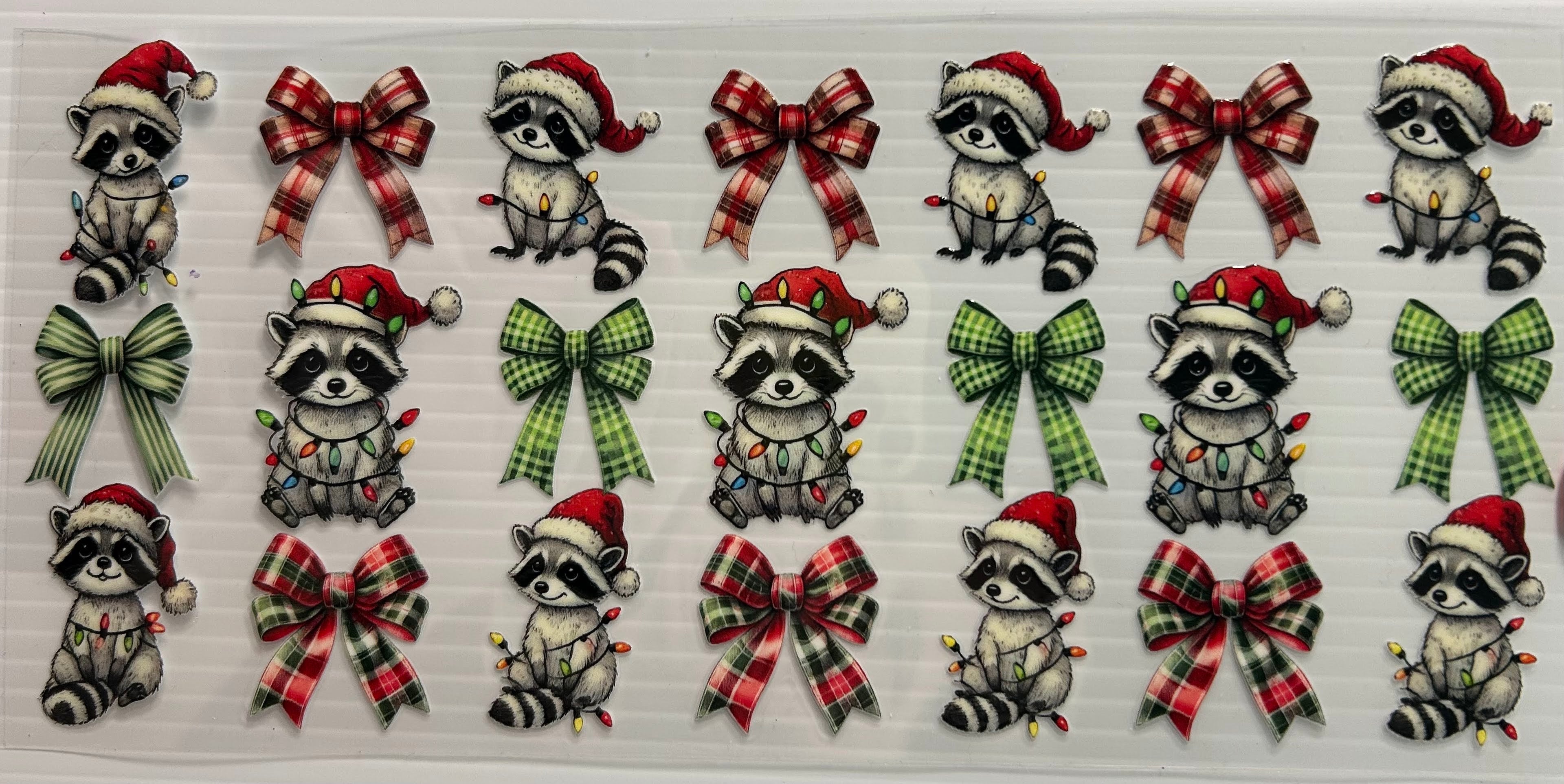 Christmas raccoon