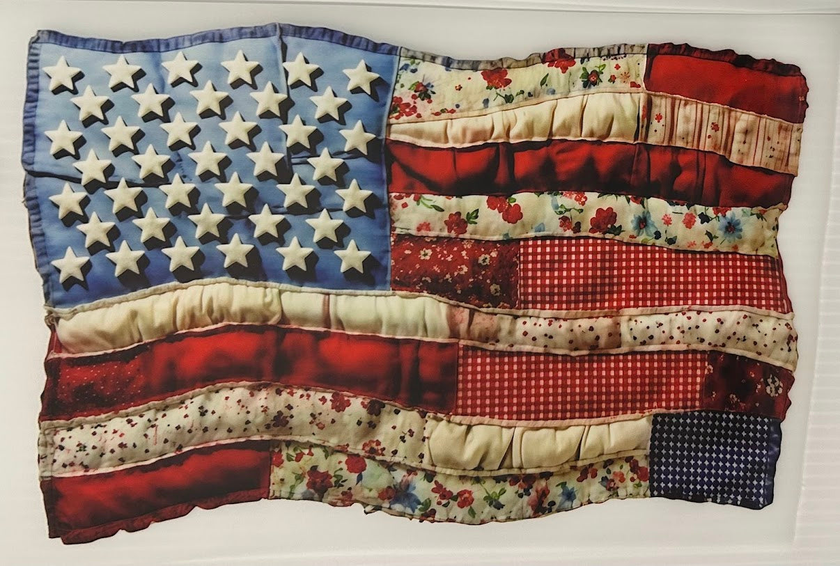 Quilted American flag