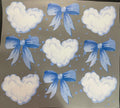Blue bows cloudy hearts