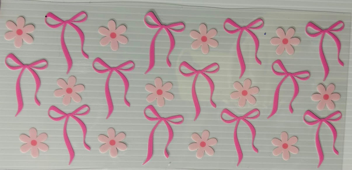 Pink flowers & bows