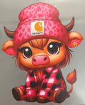 Pink hoodie cow