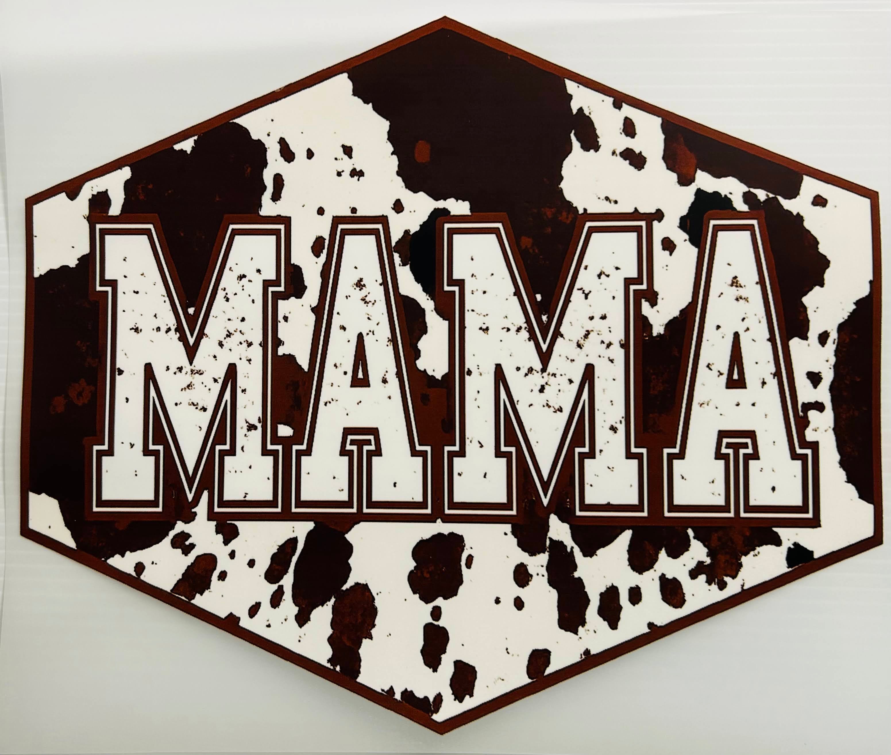Cow print mama