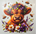 Cow attracts bees