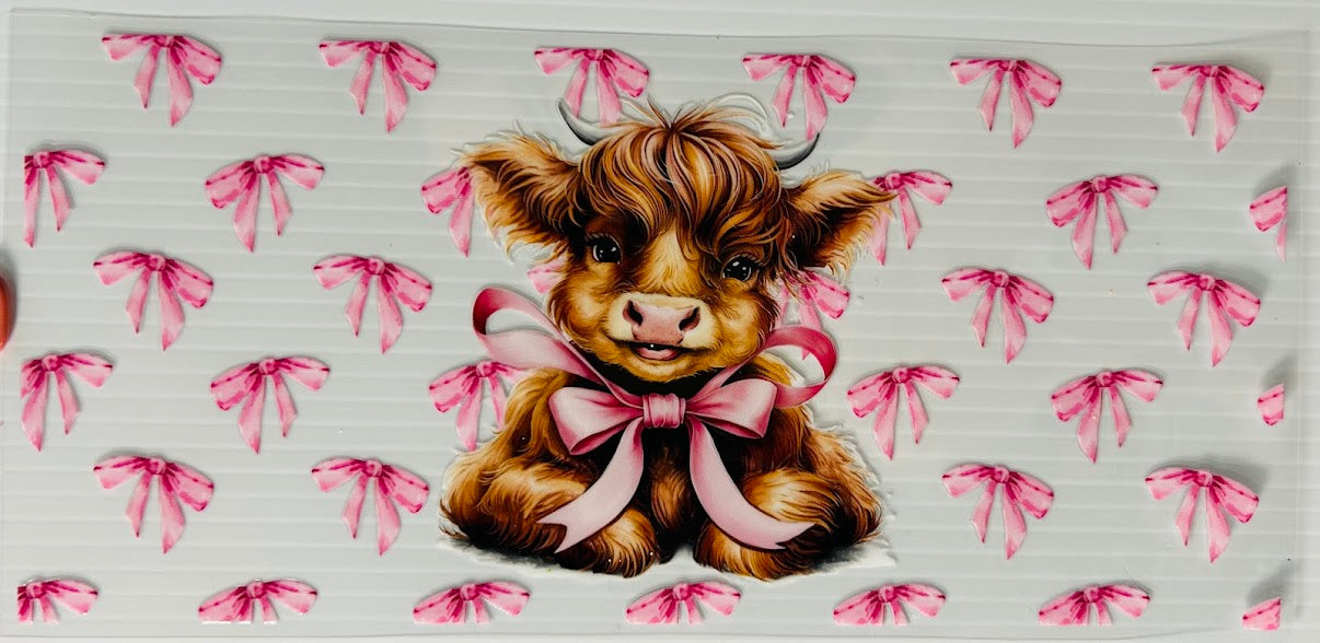 Pink bow cow