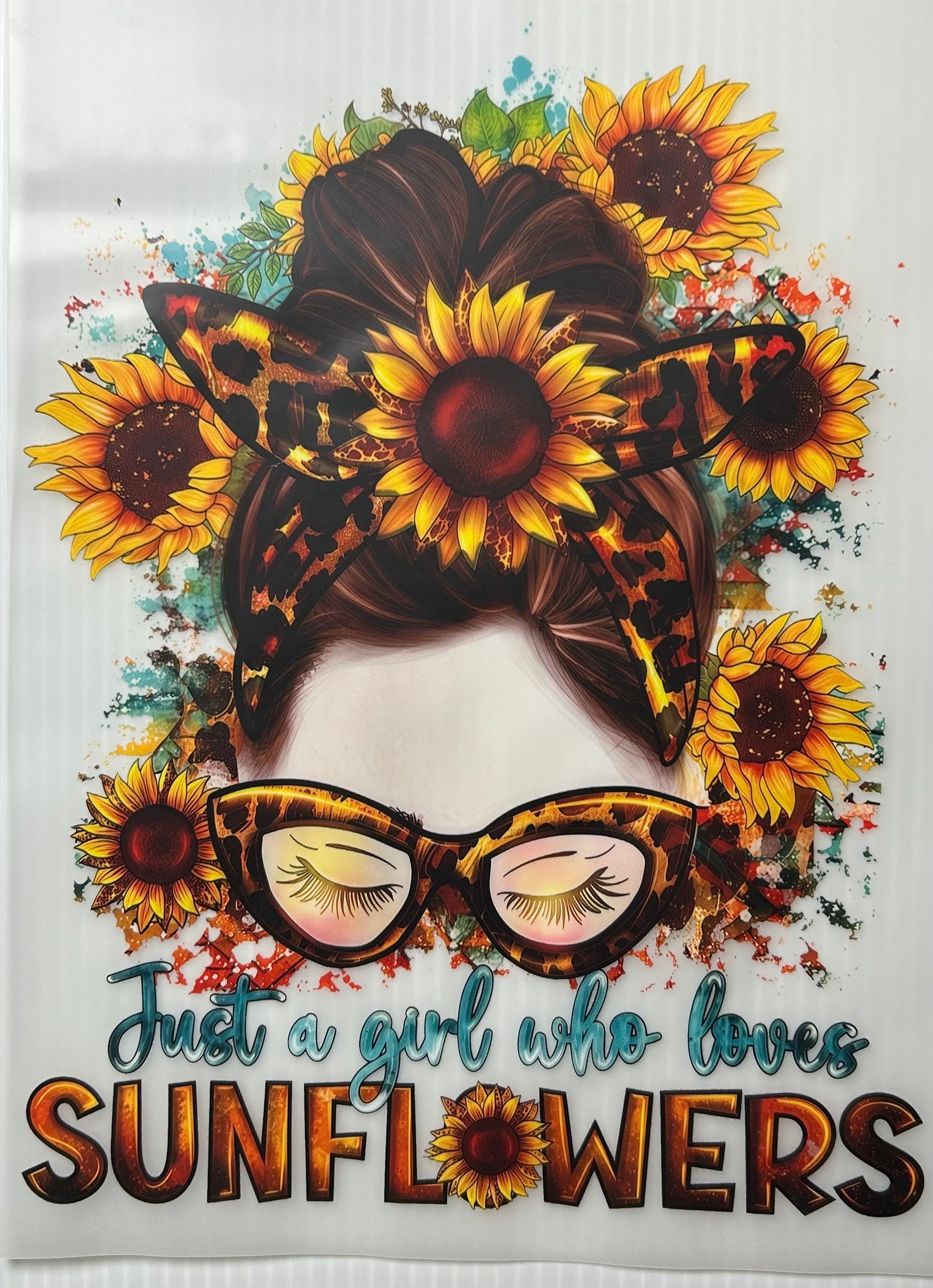 A girl who loves sunflowers