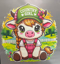 Country girl cow