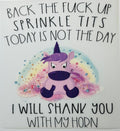 Back the f up sprinkle tits