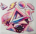 Pink abstract shapes