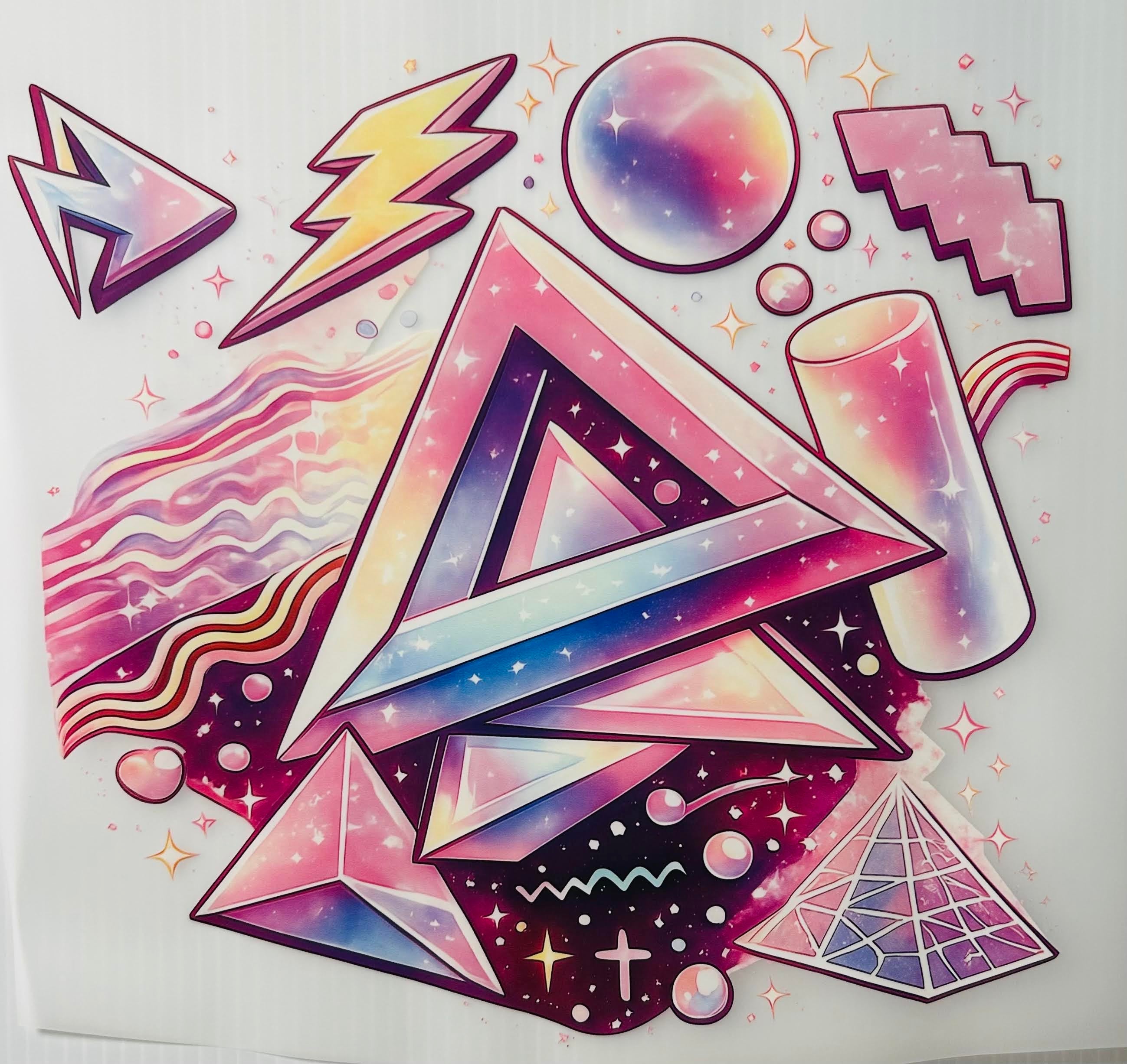 Pink abstract shapes