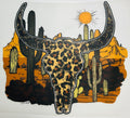 Leopard bull skull