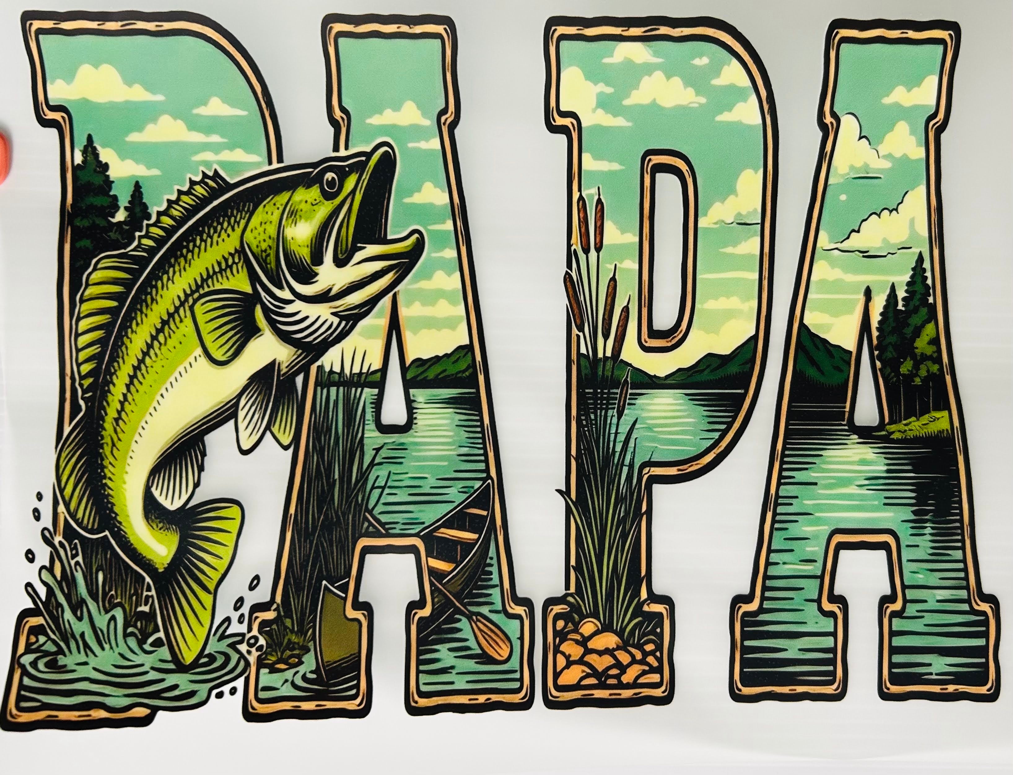 Papa fishing