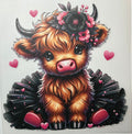 Pink black tutu baby cow