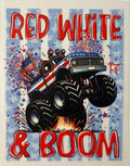 Red White Boom Monster Truck