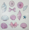Purplish seashells