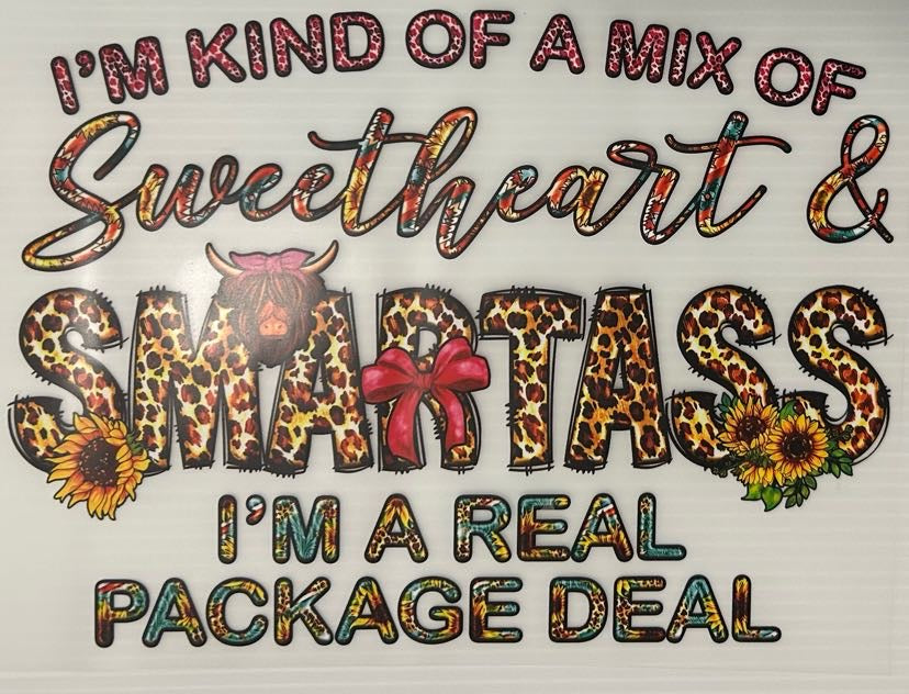 Mix of sweetheart & smartass
