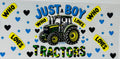 Boy loves tractors