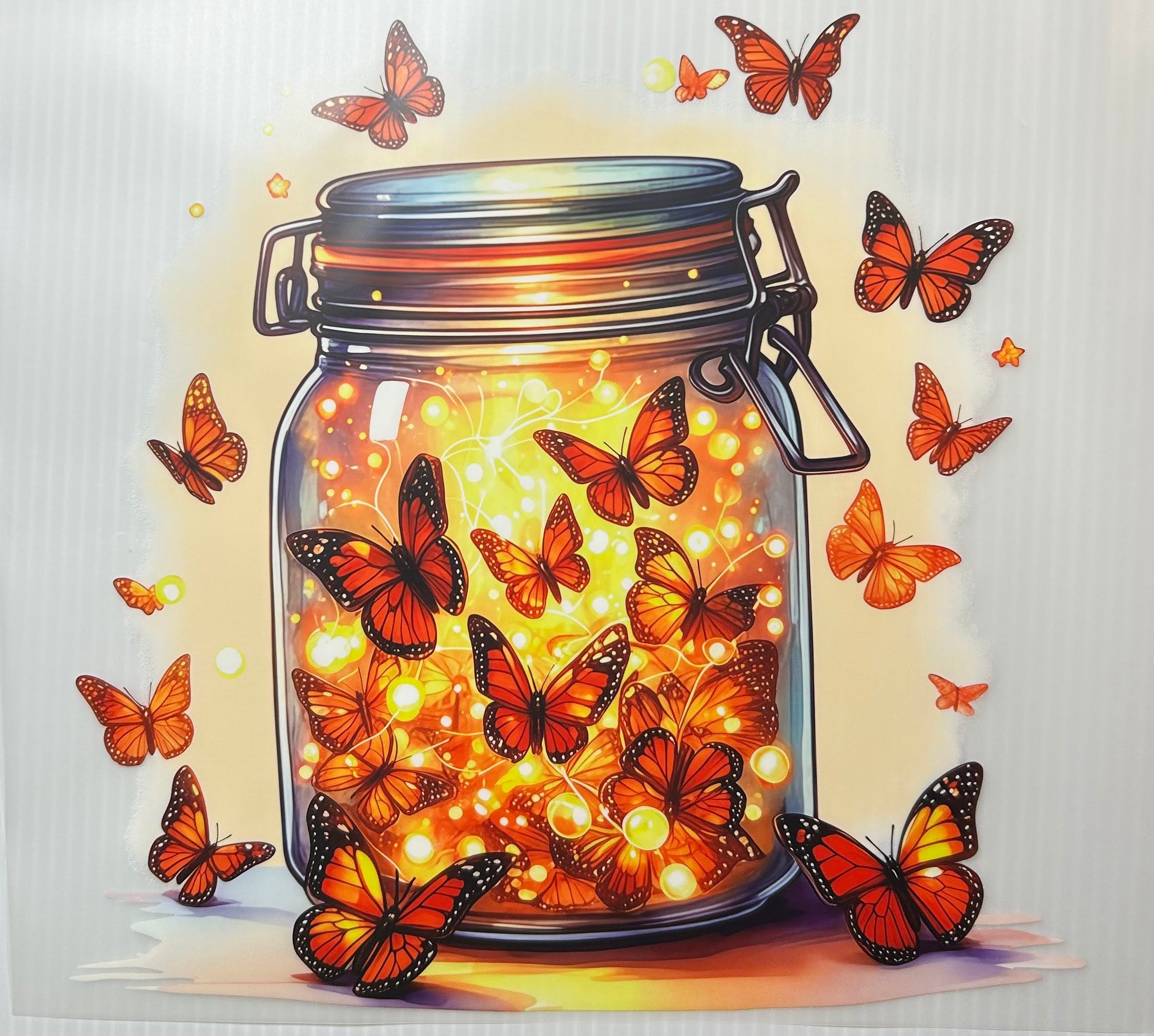 Mason jar butterflies
