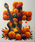 Floral cross guitar