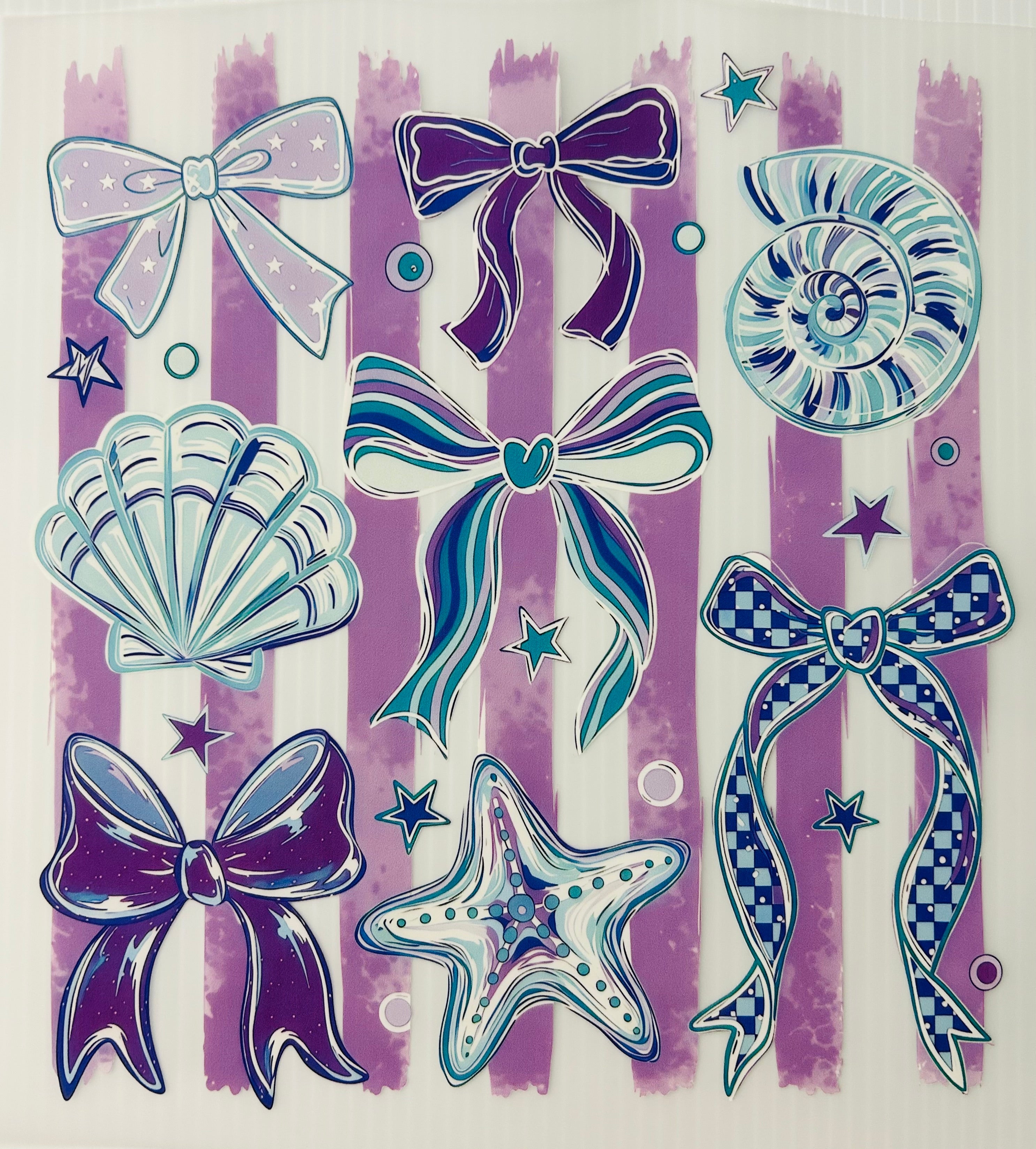 Shells Bows Purple