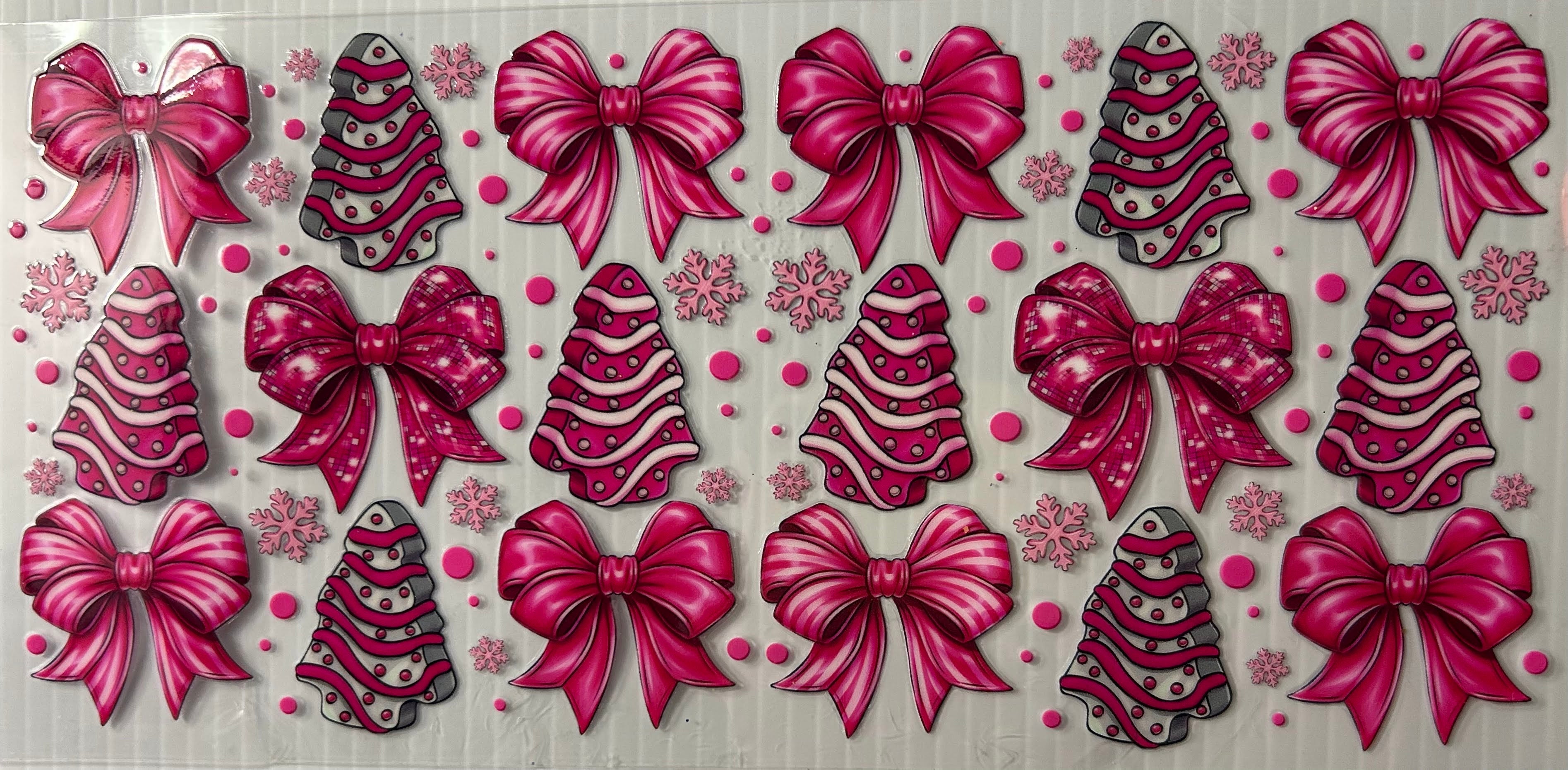 Pink Christmas cakes
