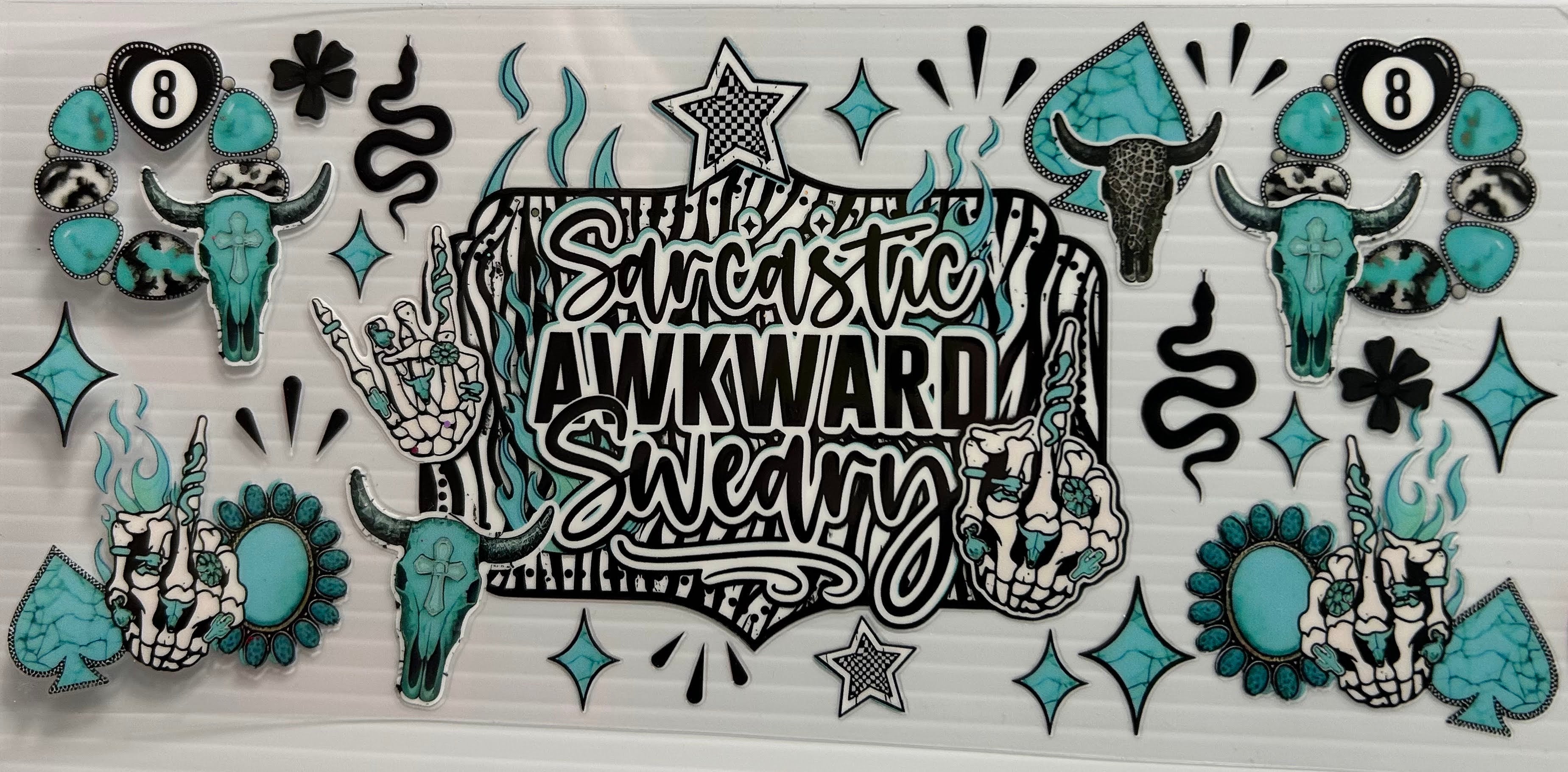 Sarcastic,awkward,sweary