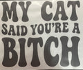 My cat said you’re a b*tch