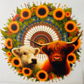 Cow sunflower circle