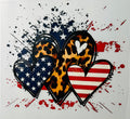 American flag hearts
