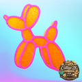 Orange Pink Balloon Dog