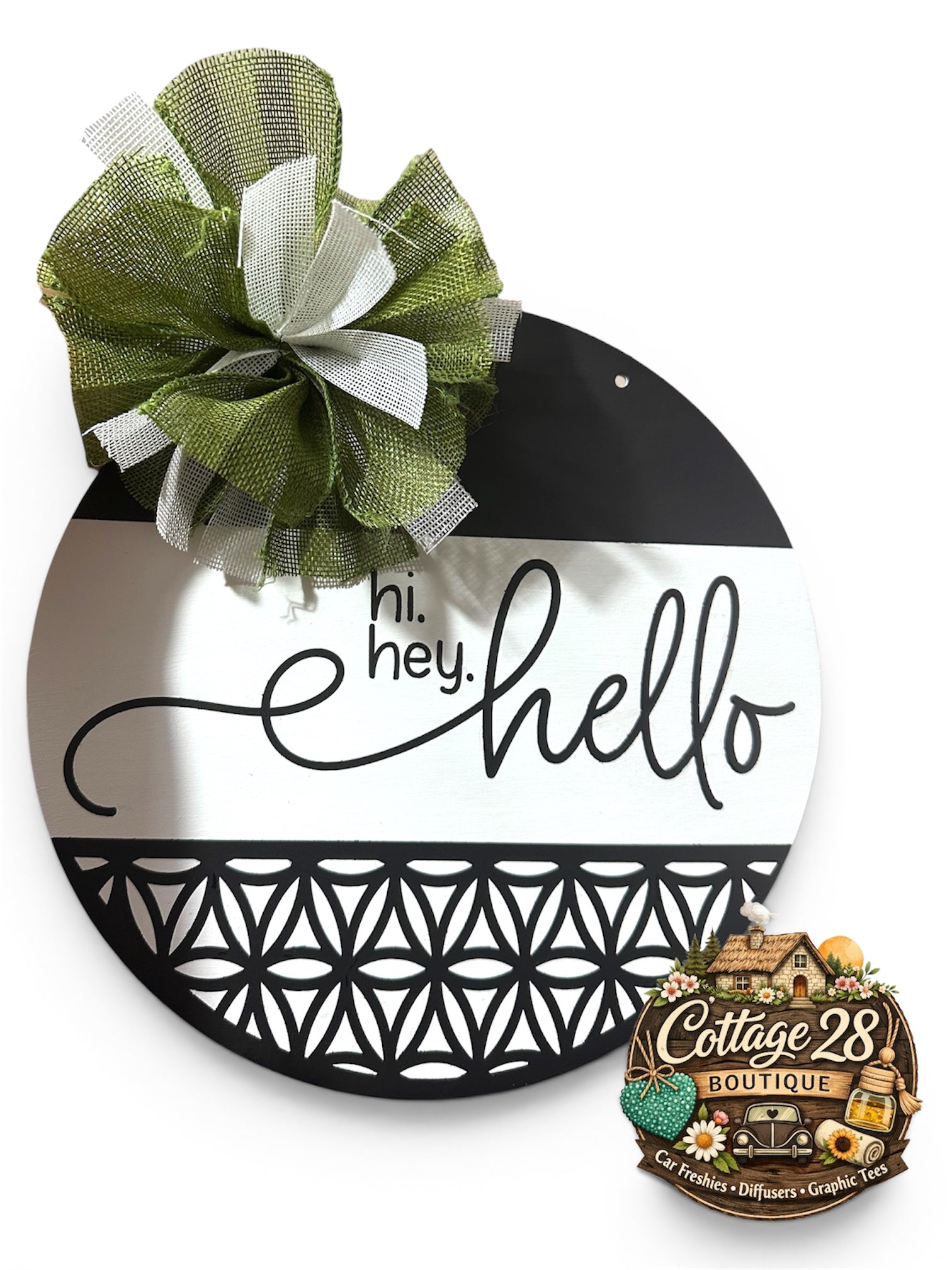 Hi hey hello door hanger - Pre-made